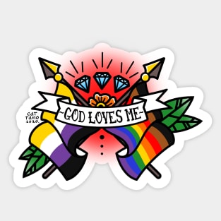 God loves Me Sticker